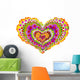 floral heart mandala Wall Decal