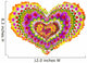 floral heart mandala Wall Decal