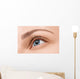 Close up blue eye with makeup Wall Mural