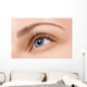 Close up blue eye with makeup Wall Mural