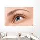 Close up blue eye with makeup Wall Mural
