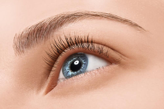 Close up blue eye with makeup Wall Mural