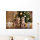 British Kitten Christmas Wall Mural