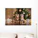 British Kitten Christmas Wall Mural