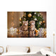 British Kitten Christmas Wall Mural