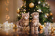 British Kitten Christmas Wall Mural