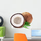 Coconuts and it's half with leaves. Wall Decal