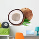 Coconuts and it's half with leaves. Wall Decal
