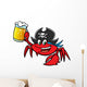 Crab Pirate Wall Decal