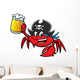 Crab Pirate Wall Decal