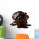 Yummy chocolate cupcake isolated on white Wall Decal