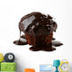 Yummy chocolate cupcake isolated on white Wall Decal