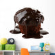 Yummy chocolate cupcake isolated on white Wall Decal