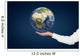 Hand holding Planet. Wall Mural