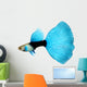 Half Black Blue Fantail Guppy Wall Decal