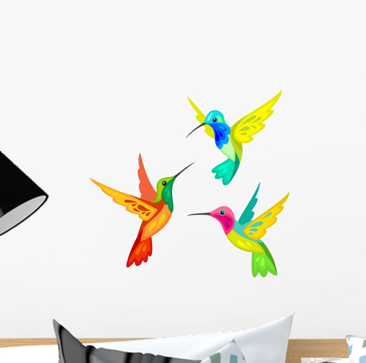 Stylized Hummingbirds Wall Decal