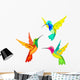 Stylized Hummingbirds Wall Decal