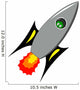 Alien in Rocket Wall Decal