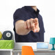 Close up of a man hand pointing at camera Wall Decal