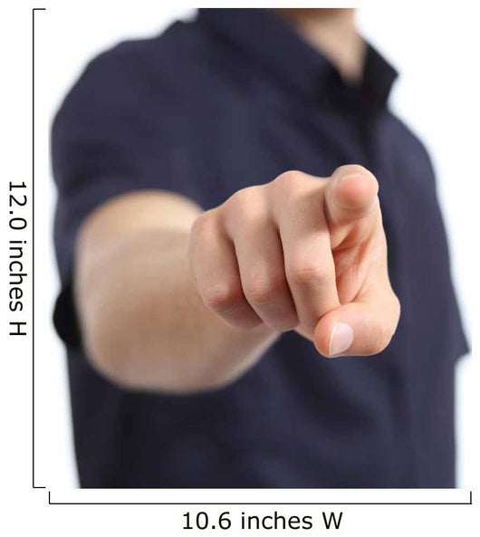 Close up of a man hand pointing at camera Wall Decal