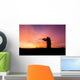 Rifle Hunter Silhouetted Sunrise Wall Decal