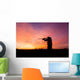 Rifle Hunter Silhouetted Sunrise Wall Decal