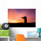 Rifle Hunter Silhouetted Sunrise Wall Decal