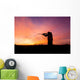Rifle Hunter Silhouetted Sunrise Wall Decal