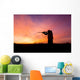 Rifle Hunter Silhouetted Sunrise Wall Decal