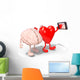 Brain and Heart Take Wall Decal