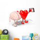 Brain and Heart Take Wall Decal