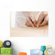 Women Undergoing Acupuncture Waist Wall Decal