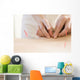Women Undergoing Acupuncture Waist Wall Decal