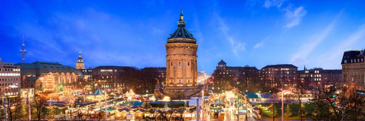 Mannheim Stadtansicht mit Wasserturm Wall Mural