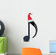 Music Note with Santa Wall Decal