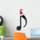 Music Note with Santa Hat Wall Decal