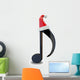 Music Note with Santa Hat Wall Decal