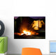 Night camping in the mountains. Wall Mural