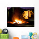 Night camping in the mountains. Wall Mural