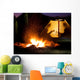 Night camping in the mountains. Wall Mural