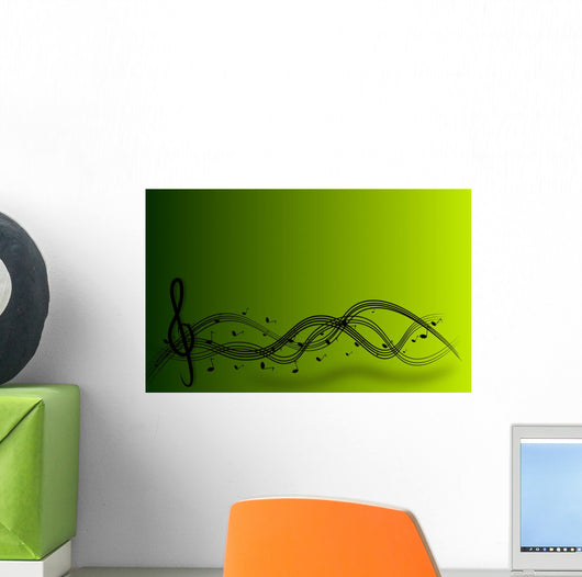 Treble clef background Wall Mural