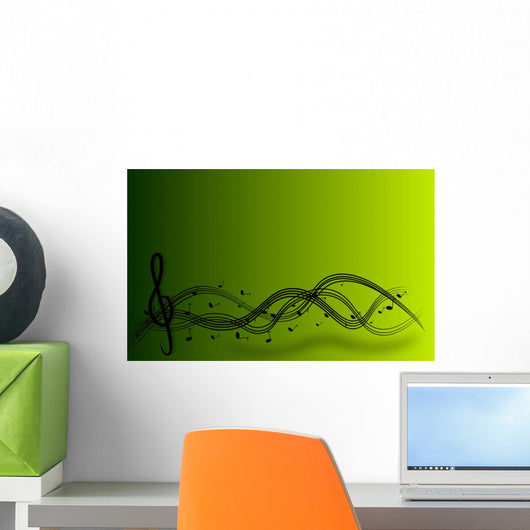Treble clef background Wall Mural