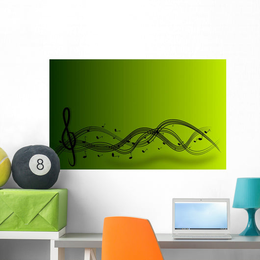 Treble clef background Wall Mural