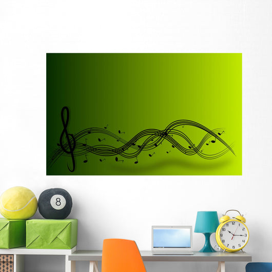 Treble clef background Wall Mural