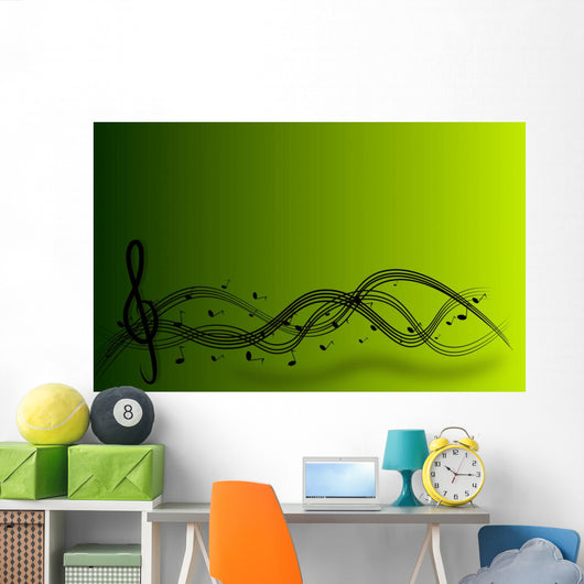 Treble clef background Wall Mural