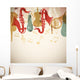 Musical instrument with musical notes. Wall Mural