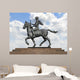 Alexander The Great on Horse over Blue Sky Wall Mural