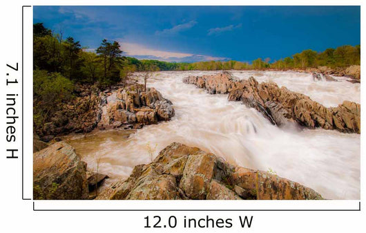 Stormy spring day at Great Falls, on the Potomac River northwest Wall Mural