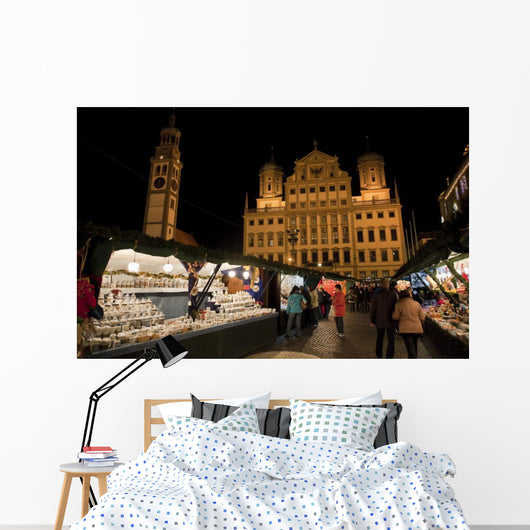 Weinachtsmarkt in Augsburg Wall Mural