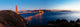 Panoramic view of Golden Gate bridge, San Francisco, USA. Wall Mural